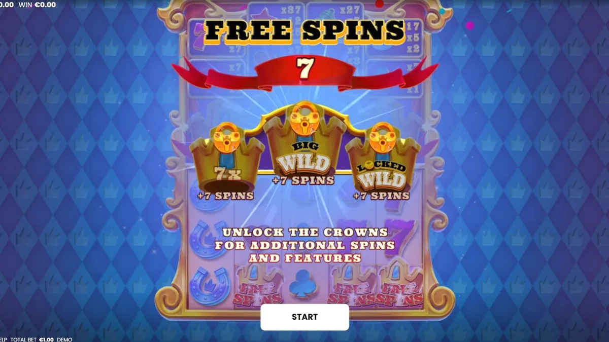 King of 7’s slot mobile gameplay interface